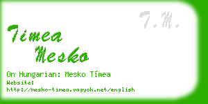 timea mesko business card